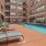 a pool in a courtyard